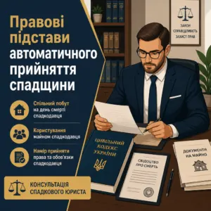 Автоматичне прийняття спадщини та консультація спадкового юриста