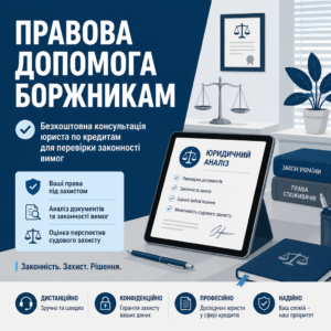 безкоштовна консультація юриста по кредитам для перевірки законності вимог