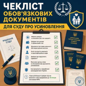 Чекліст документів до суду для швидкого усиновлення
