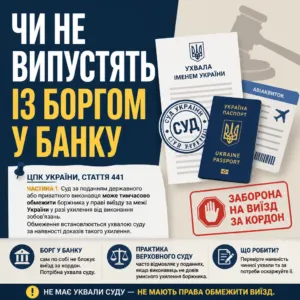 Заборона на виїзд за коргом у банку — коли потрібна ухвала суду