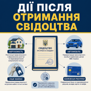 Дії спадкоємця після оформлення свідоцтва про спадщину
