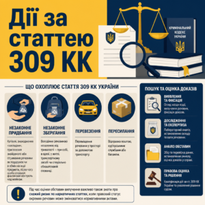 Незаконне придбання та зберігання речовин стаття 309 КК України
