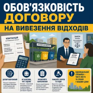 Договір на управління побутовими відходами є обов’язковим для споживача