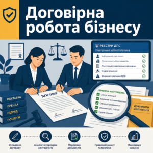 Договірний юридичний супровід бізнесу та аналіз контрагентів