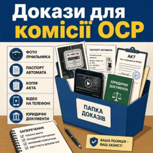 Докази для оскарження Акта ПРРЕЕ