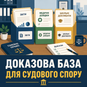Підготовка доказів та документів для визначення місця проживання дитини
