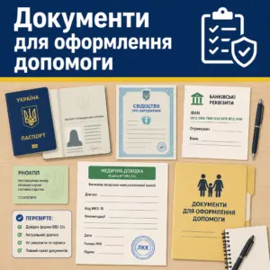 Довідка 080-3/о та документи на допомогу на дитину