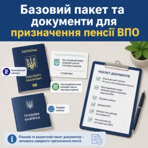 Документи для пенсії ВПО: перелік та чекліст