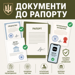 Пакет документов для предоставления отпуска военнослужащим
