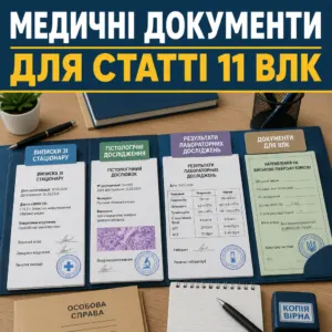 Документи для застосування статті 11 розкладу хвороб на ВЛК