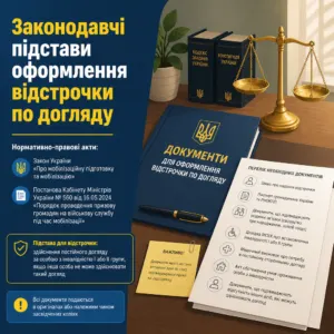 документи для відстрочки при догляді за інвалідом перелік