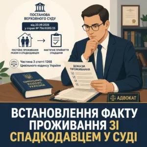 довести проживання зі спадкодавцем у суді постанова Верховного Суду