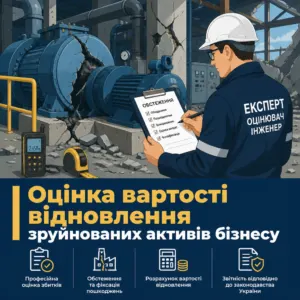 Експертна оцінка вартості відновлення обладнання та будівель підприємства