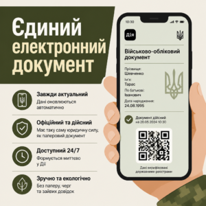 Электронный военно-учетный документ вместо временного удостоверения