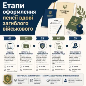 пенсія вдові військовослужбовця етапи оформлення