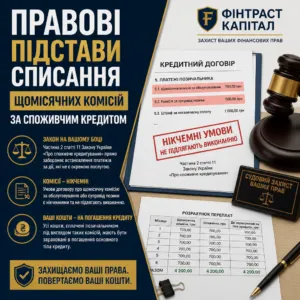 Фінтраст Капітал суд оскарження незаконних комісій та штрафів