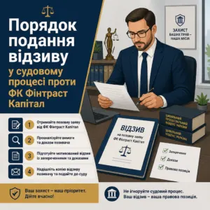 Фінтраст Капітал суд захист позичальника та подання відзиву