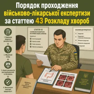 Медичний огляд військовозобов'язаного та оцінка діагнозу геморой ВЛК за статтею 43