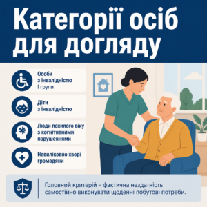 Категорії громадян за якими можна оформити постійний догляд у 2026 році