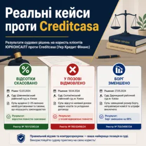 Кейси ЮРКОНСАЛТ проти Creditcasa — суд з Укр Кредит Фінанс