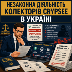 Колектори Crypsee та незаконні вимоги боргу