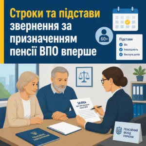 Призначення пенсії ВПО: строк звернення та вікові критерії