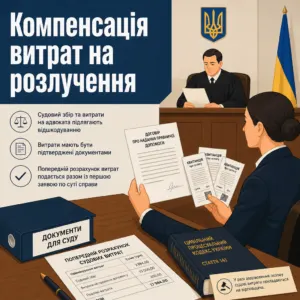 Компенсація витрат на розлучення та судовий збір