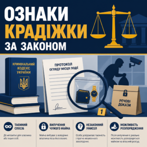 Кримінальна відповідальність за крадіжку та ознаки таємного викрадення майна