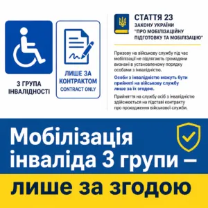 Мобілізація інваліда 3 групи — коротка відповідь