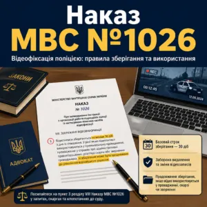 Наказ МВС 1026 та відеофіксація поліцією