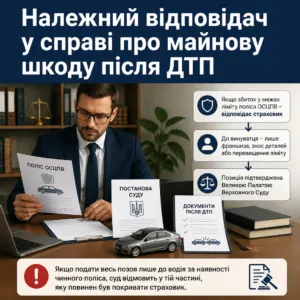 Майнова шкода ДТП — як визначити належного відповідача
