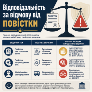 Последствия отказа от получения разных видов повесток
