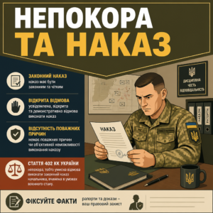 Відмова виконати наказ та ст 402 ККУ в умовах воєнного стану