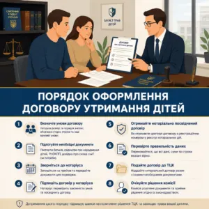 нотаріальний договір утримання дитини ТЦК покроковий порядок оформлення