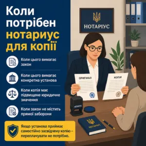 Засвідчення вірності копій документів у нотаріуса