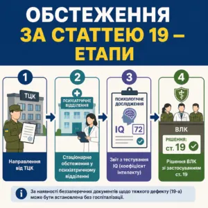 Стаття 19 розкладу хвороб — етапи обстеження ВЛК