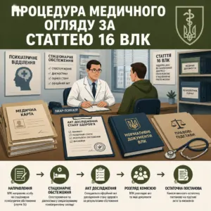 стаціонарне психіатричне обстеження стаття 16 влк