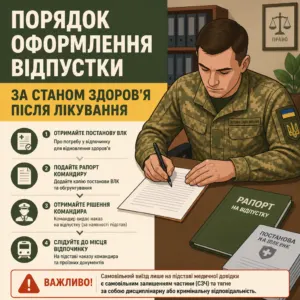 Оформлення документів та довідки ВЛК після лікування у військового юриста