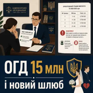 Повторний шлюб вдови військового і ОГД 15 млн