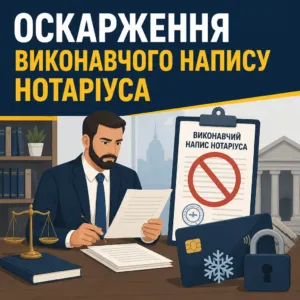 Оскарження виконавчого напису нотаріуса у справі про борг