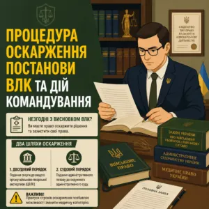 Оскарження рішення ВЛК про непридатність на 6 місяців у суді