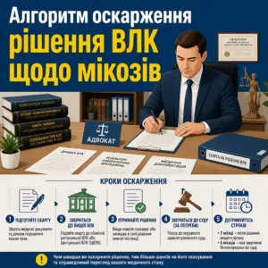 Оскарження рішення ВЛК мікози юрист