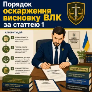 оскарження влк стаття 1 алгоритм дій юрконсульт