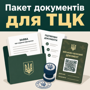 Підготовка та подання пакету документів для отримання відстрочки від мобілізації