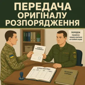 Особисте розпорядження військового: передача оригіналу