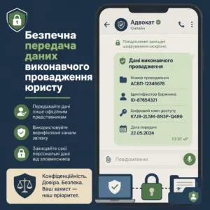 Передати ідентифікатор адвокату безпечно через месенджер
