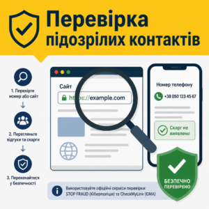 Способи перевірити підозрілий номер або сайт щоб розпізнати шахраїв
