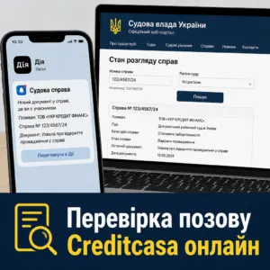 Перевірка позову Creditcasa — суд з Укр Кредит Фінанс
