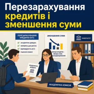 Перезарахування кредитів для зменшення відшкодування коштів за навчання на бюджеті