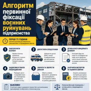 Покроковий алгоритм фіксації пошкоджень та підтвердження збитків бізнесу
